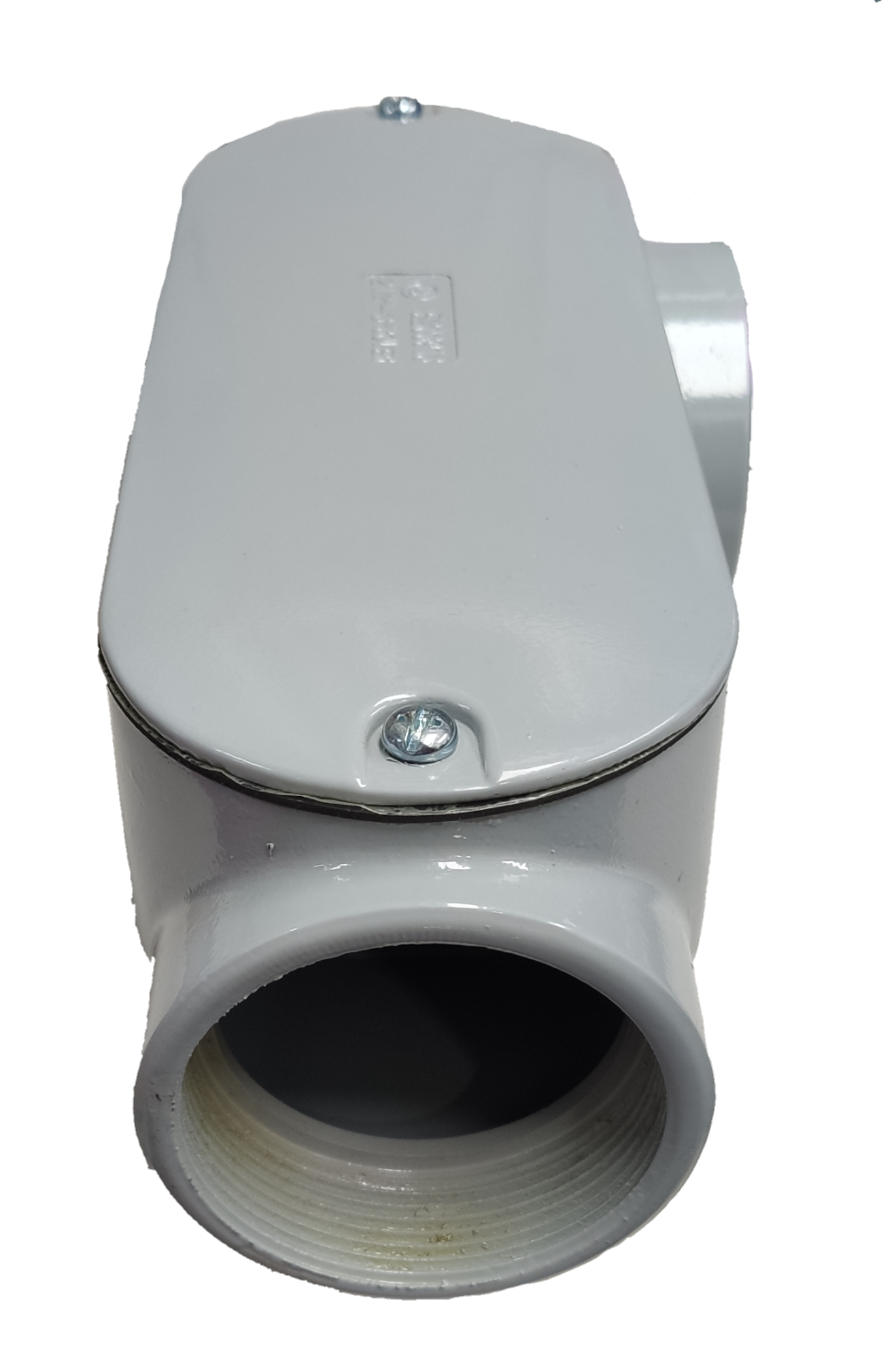 Electx Electrical Supply Conduit Bodies Threaded LL Type gray metal electrical conduit body