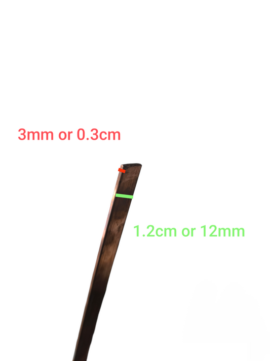 Copper bus bar 3mm thick assorted length with clear measurement markings for easy reference