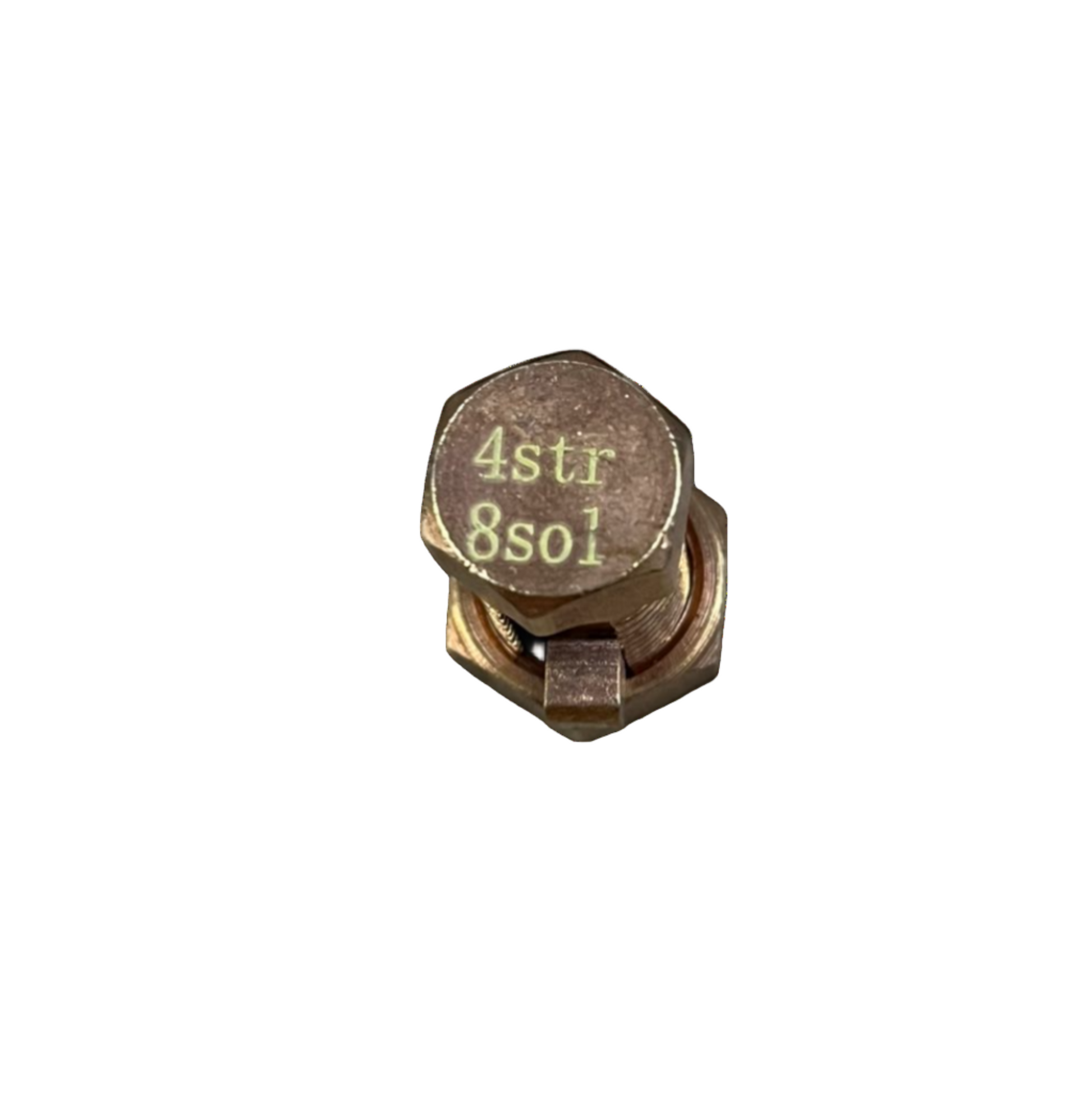 Local brass Solderless Connector 1 Bolt 8-22MM hex head with nut for electrical wiring and grounding Solderless Connector Single Bolt Wire Size 8.0mm - 22mm Copper S-4 AWG4 Electx Electrical SUpply