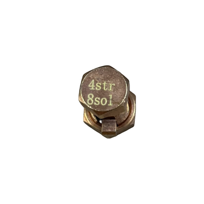 Local brass Solderless Connector 1 Bolt 8-22MM hex head with nut for electrical wiring and grounding Solderless Connector Single Bolt Wire Size 8.0mm - 22mm Copper S-4 AWG4 Electx Electrical SUpply
