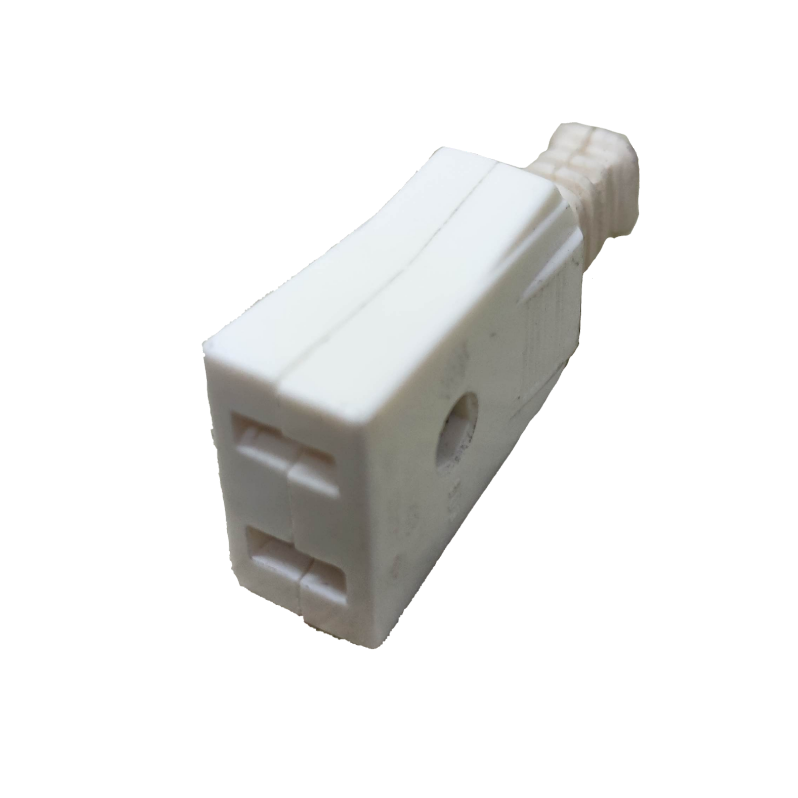 Surer white Cord Connector Outlet 10A 250V Flat Pin for power points and switches