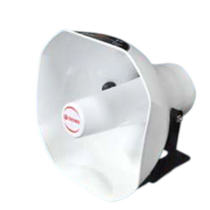 Crown 180W Horn Speaker 16 Ohms white outdoor PA horn with mounting bracket for public address