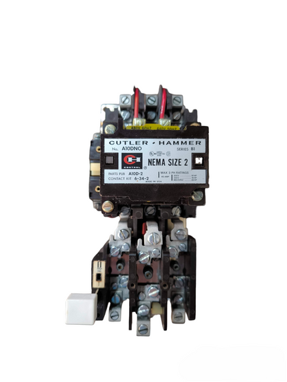 Cutler Hammer Contactor 45A 480V Nema Size 2 with multiple electrical connections and screws