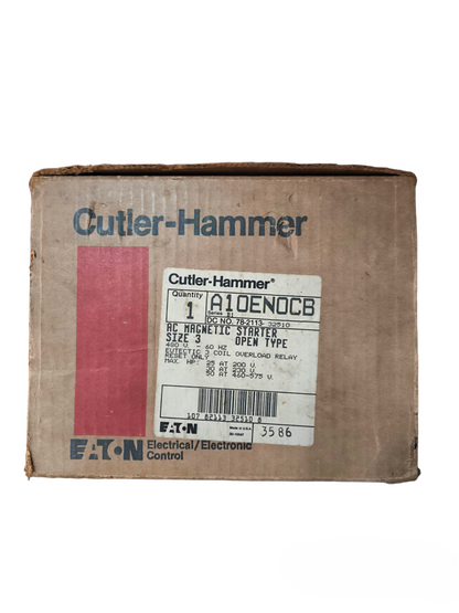 Cutler Hammer box containing Magnetic Contactor Starter Size 3 with AC open type components