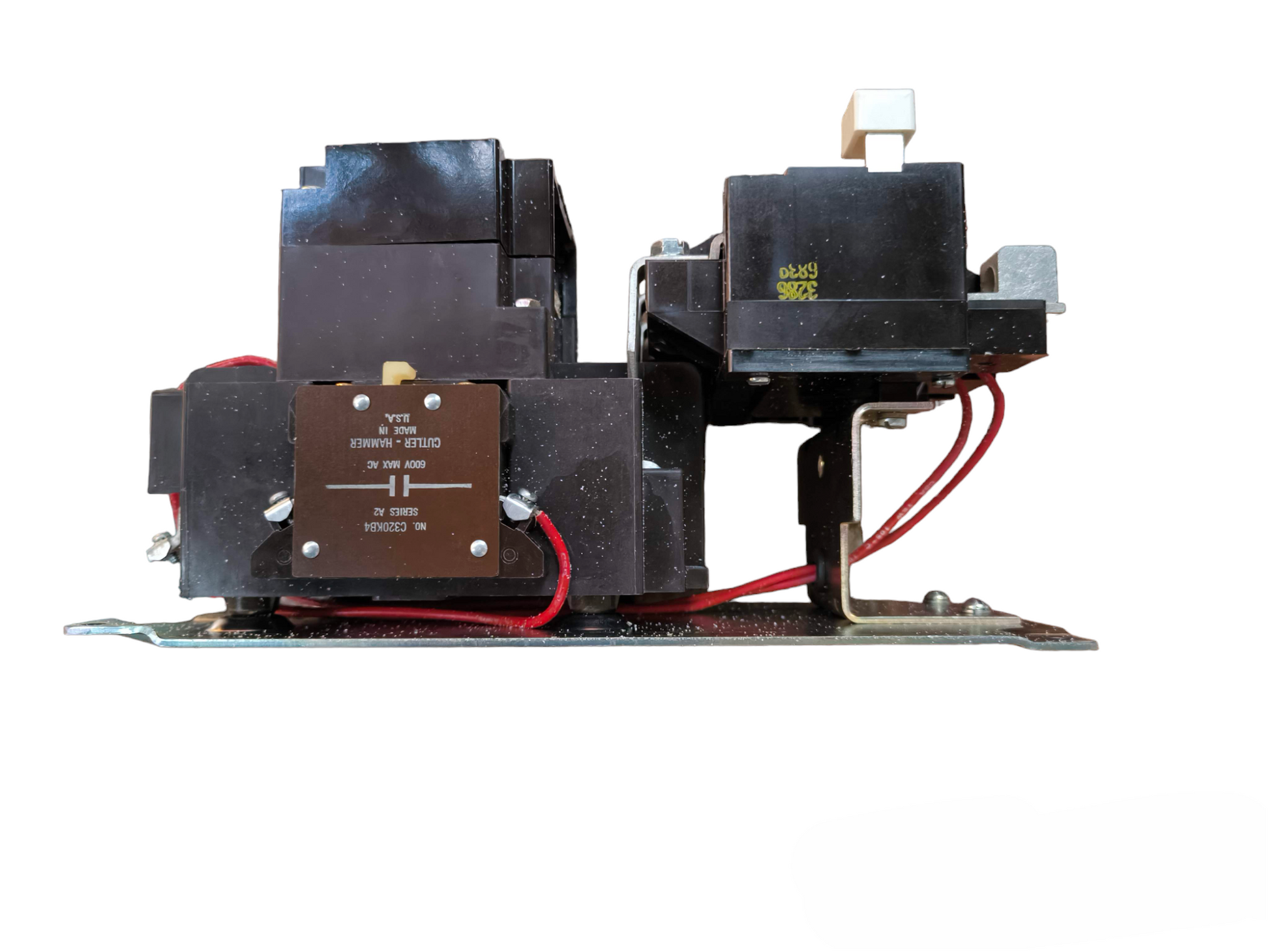 Cutler Hammer Magnetic Contactor Starter Size 3 with black casing and attached wiring for power control