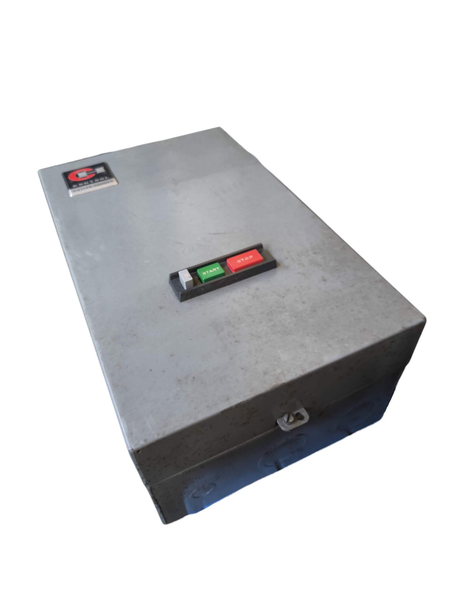 Cutler Hammer Magnetic Starter 90A industrial control box with green start and red stop buttons