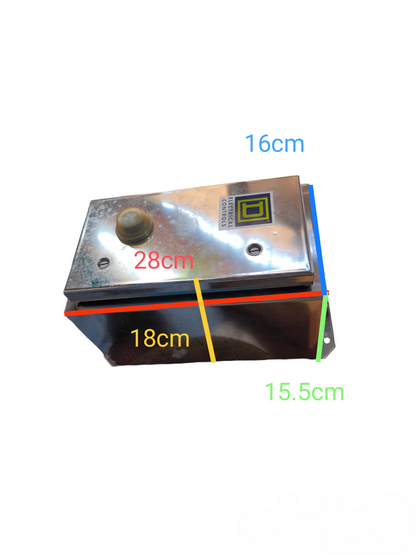 Square D Magnetic Starter Nema Size 0 280V 3 Phase 3HP with metal casing and control knob