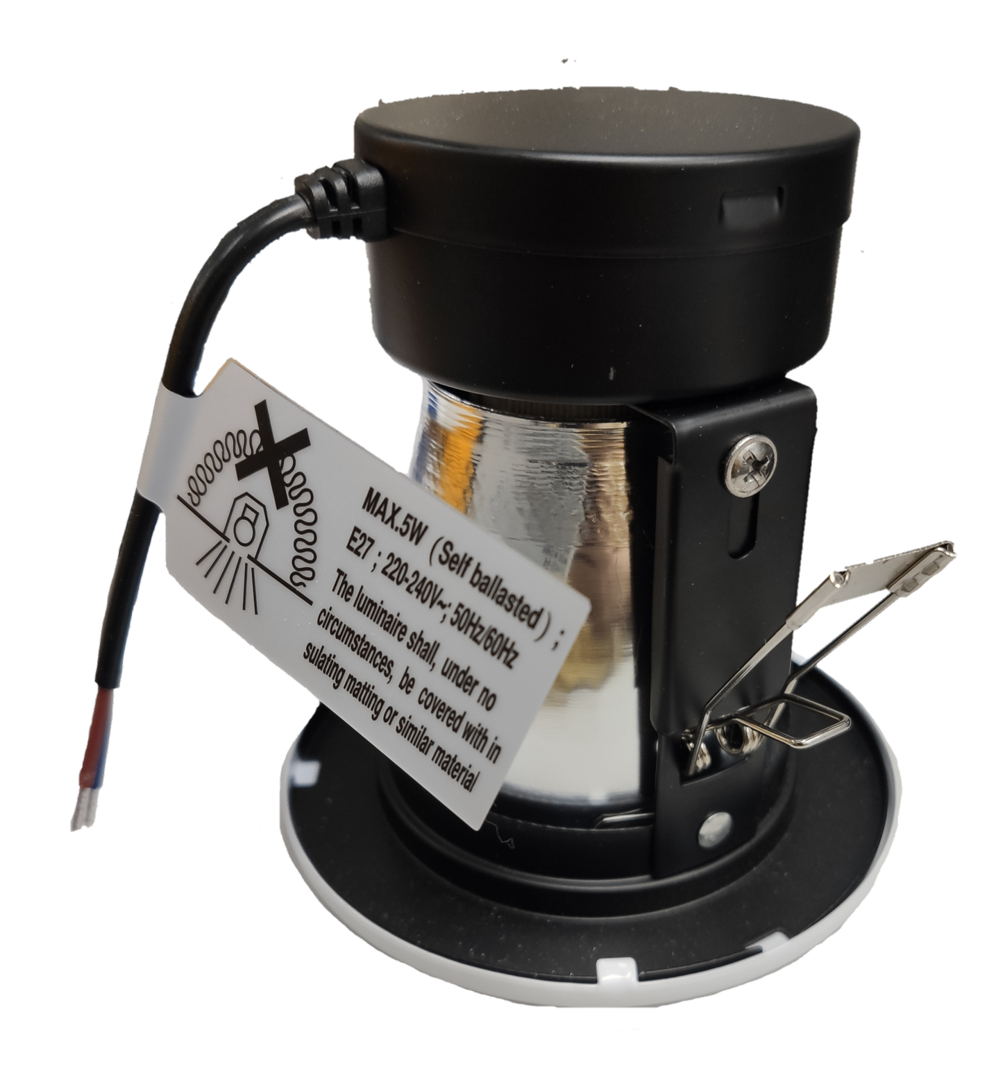 Philips 2 1/2" Recessed Downlight E27 White Border with Glass Cover