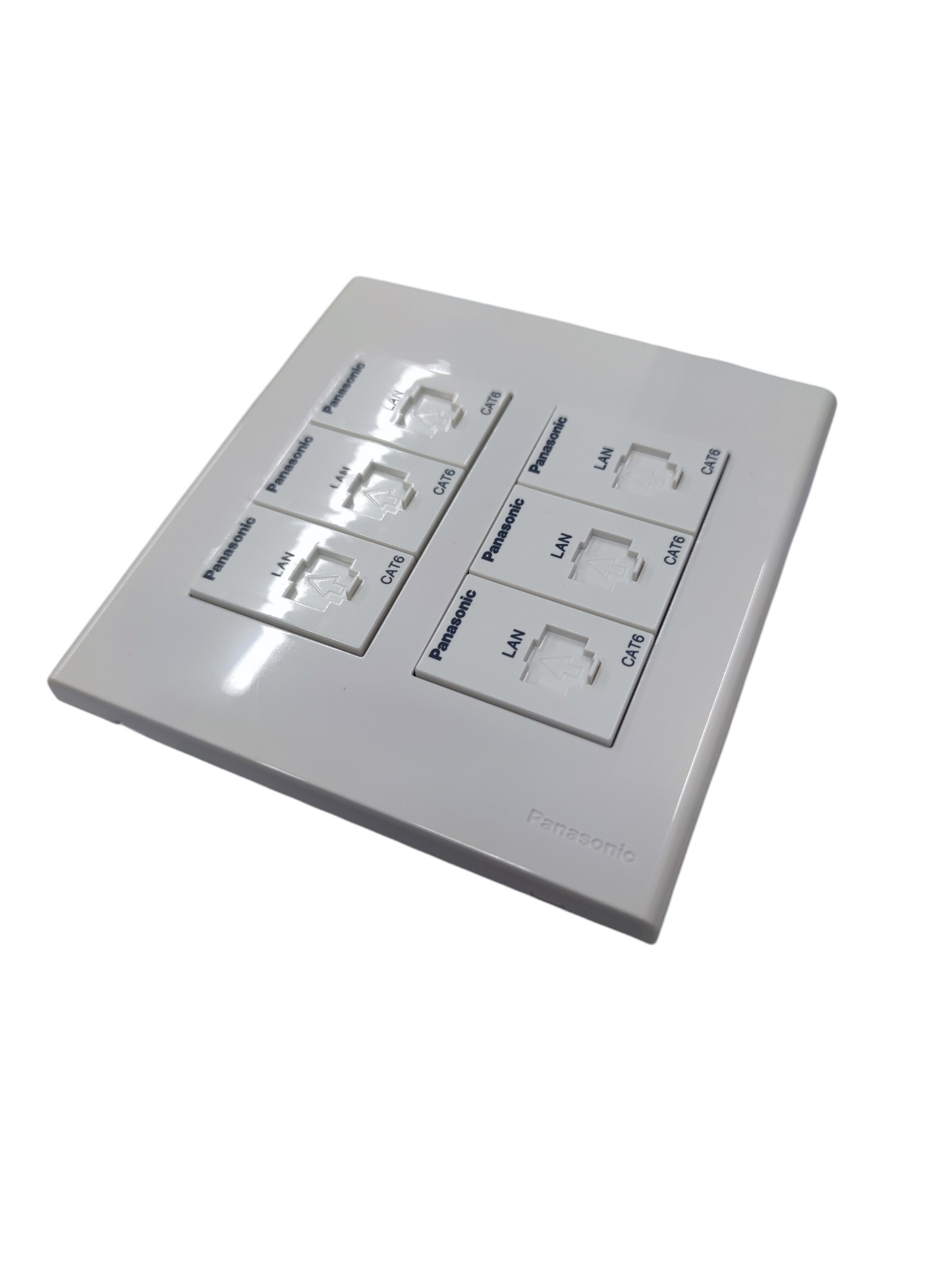 Panasonic 6 Gang LAN Outlet CAT6 with Utility Box WEG6806+(6XWEG24886)+Utility Box