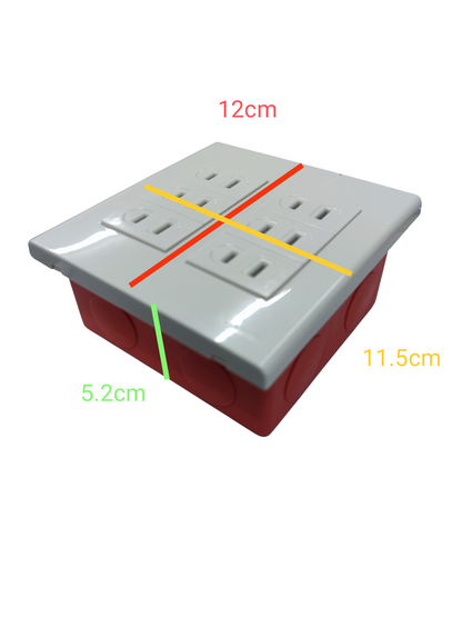 Panasonic 6 Gang Flat Pin Outlet 16A 250V with Utility Box (WEG6806+(6XWEG1001-5)+Utility Box