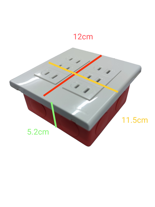Panasonic 6 Gang Flat Pin Outlet 16A 250V with Utility Box (WEG6806+(6XWEG1001-5)+Utility Box