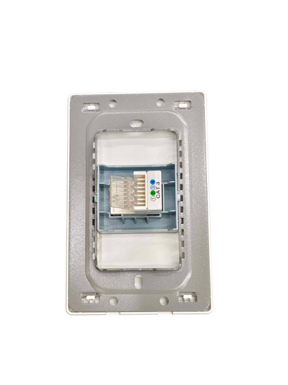 Grazen 1 Gang Telephone Outlet with Plate Cover Available in Black, White, Gray and Gold GW-016