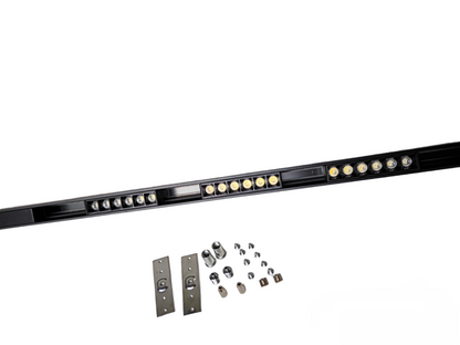 Magnetic Track Light 1 Meter with 3pcs 6W Grille Type Warm White 3000K with 100W Power Supply 220V ( ILLUMIQ TERRA) 50mm Track