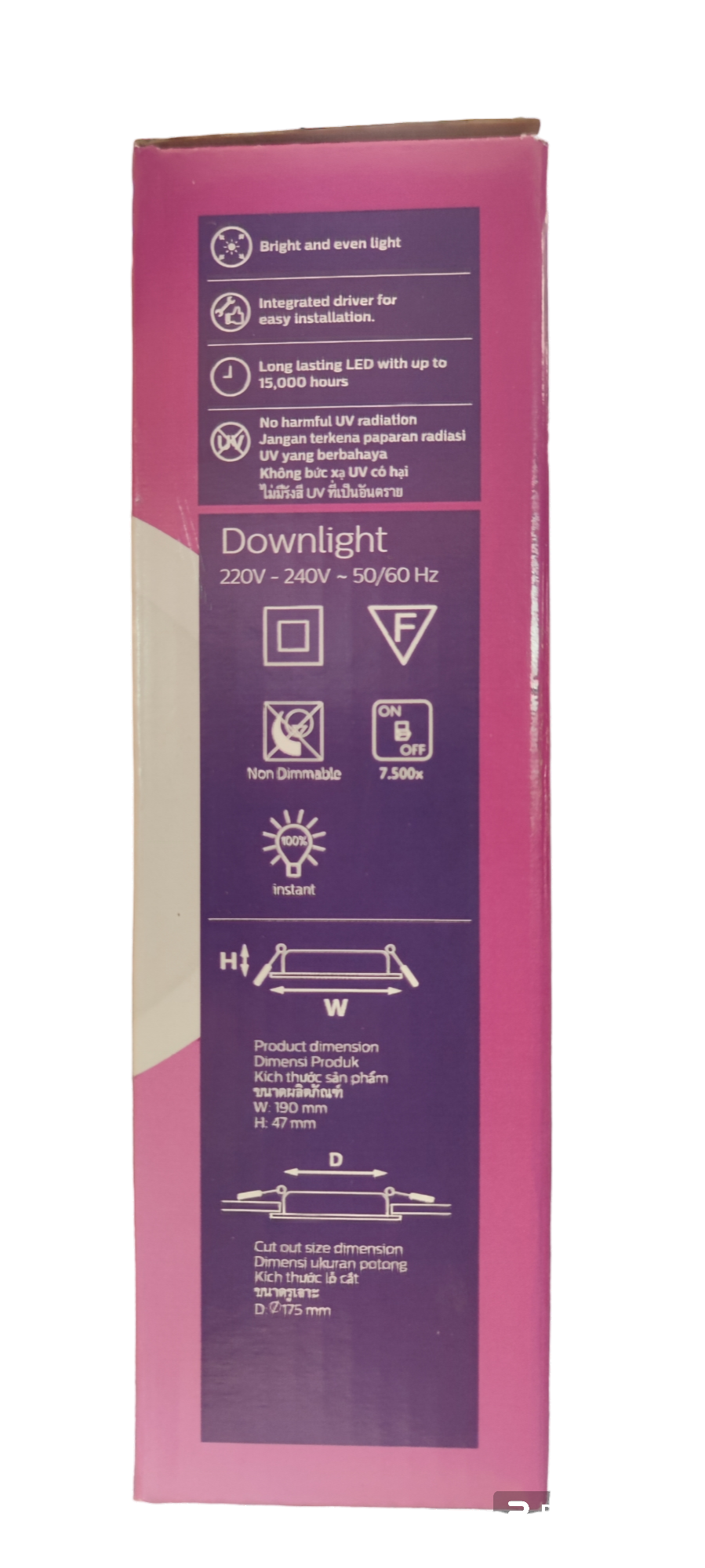 Philips LED Downlight 21W Cool Daylight 220V (7.4") Philips 59469 Meson 6500K