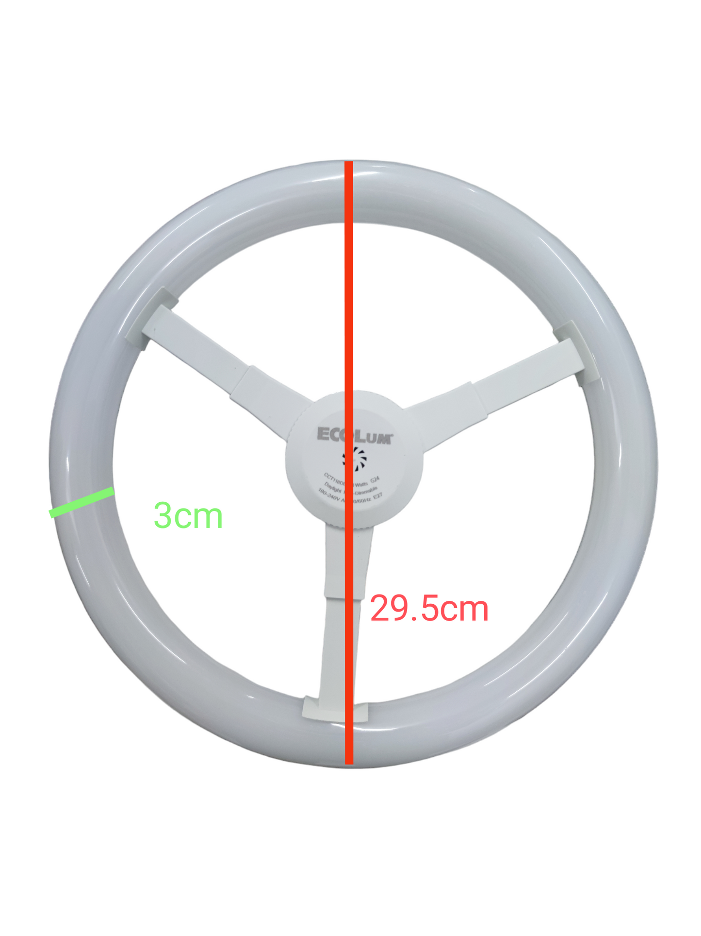 Ecolum 18W LED Circular Lamp E27 220V Daylight 6500K CCT118DL