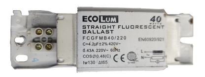Ecolum Magnetic Ballast, 36W Magnetic Ballast, 1x40W, 1x36W 1 or 1x20W 1X18W Magnetic Ballast 220V Fluorescent Ballast