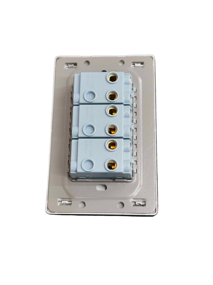 Grazen 3 Gang 1 Way Switch 16A 220V GW-005 Available Black , White, Grey and White