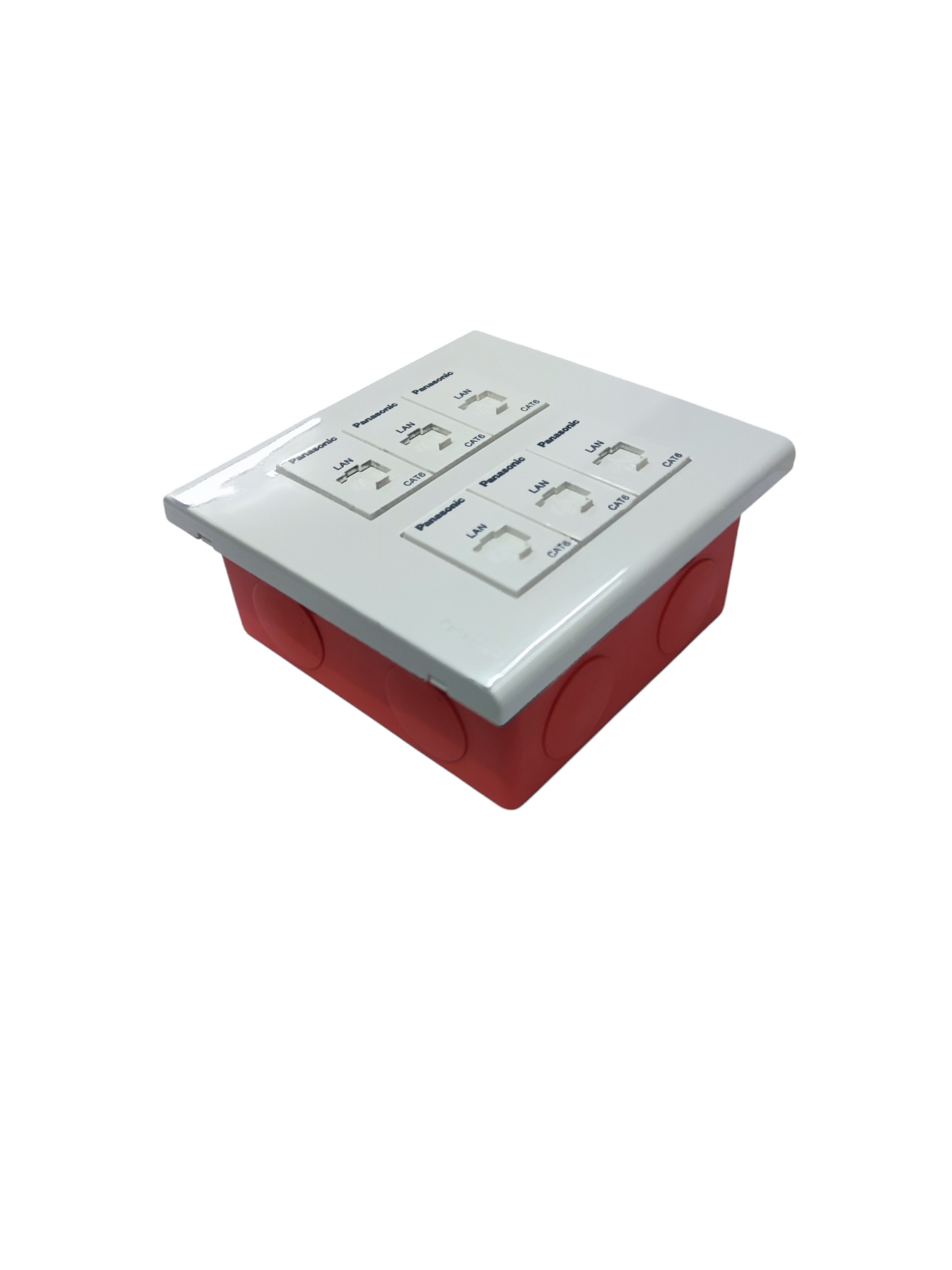 Panasonic 6 Gang LAN Outlet CAT6 with Utility Box WEG6806+(6XWEG24886)+Utility Box