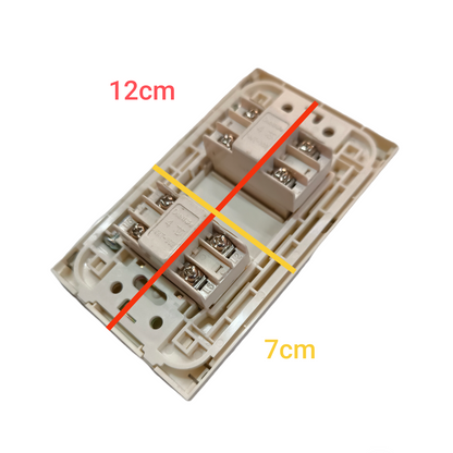 Omni 2 Gang Telephone Outlet with Stainless Plate Cover WWP-112S+(WWT-302x2) Voice Outlet