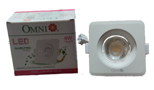 Omni 8W LED Downlight Square Movable Downlight Cool White 4000K 220V