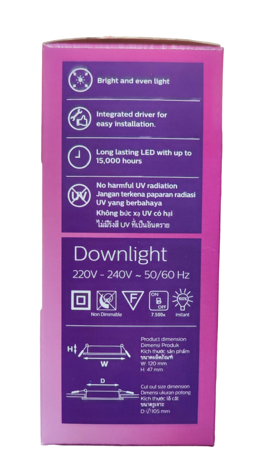 Philips LED Downlight 9W Warm White 220V (4.8") Philips Downlight 59449 Meson