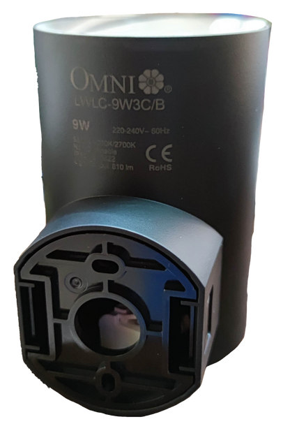 Omni 9W Tri Color LED Wall Lamp 220V Weather Proof 810 Lumens 6500K, 4000K, 2700K