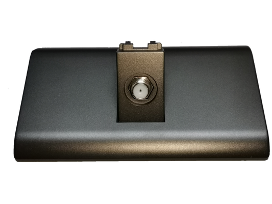 Electx Electrical Supply dark gray cable TV outlet power point with single coaxial connector