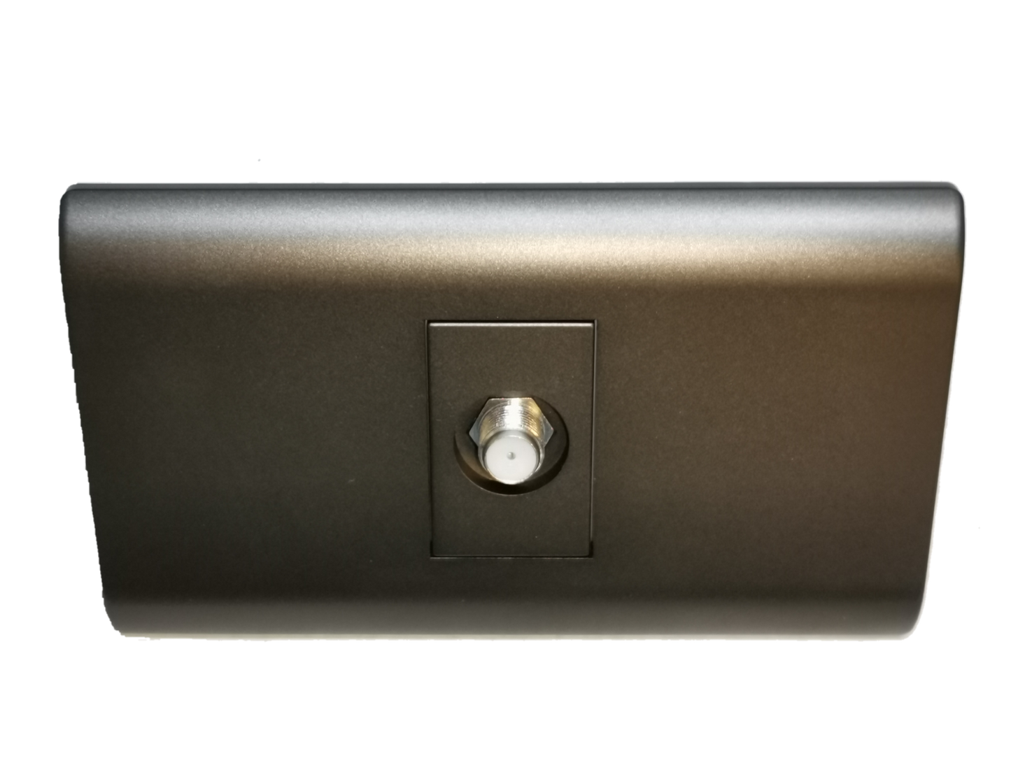 Electx Electrical Supply dark gray cable TV outlet wall plate for home entertainment systems