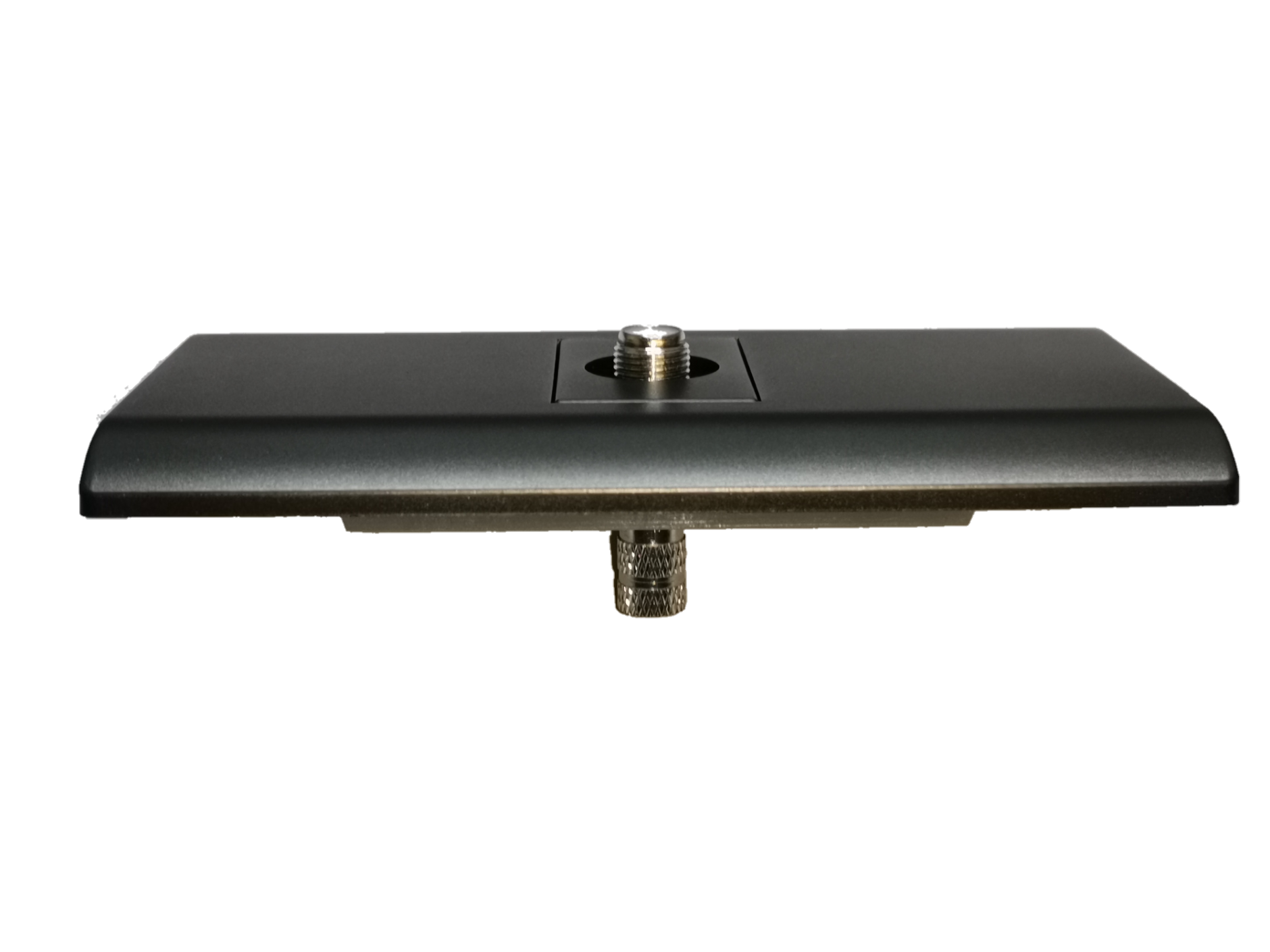 Electx Electrical Supply dark gray cable TV outlet with metal connector and sleek rectangular design