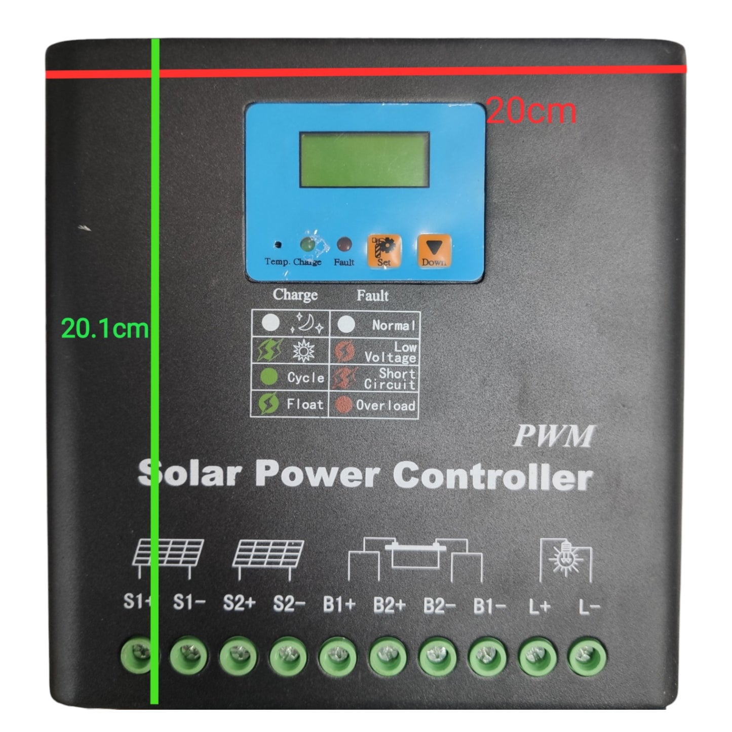 ZwitseRise DC Solar Charge Controller with digital display for efficient solar power management