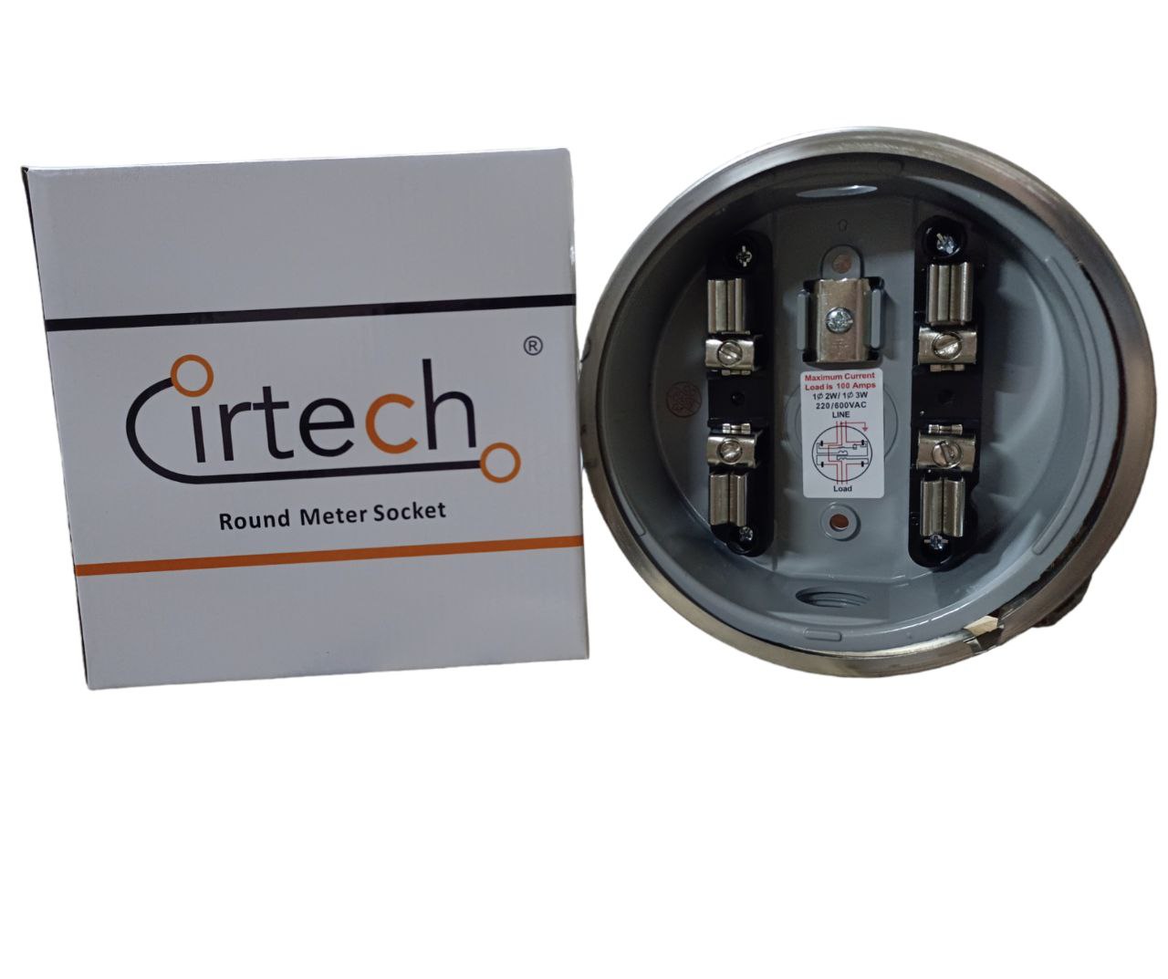 Cirtech Round Meter Base 1 Inch Hub Electrical Meter Base, KWH Meter base