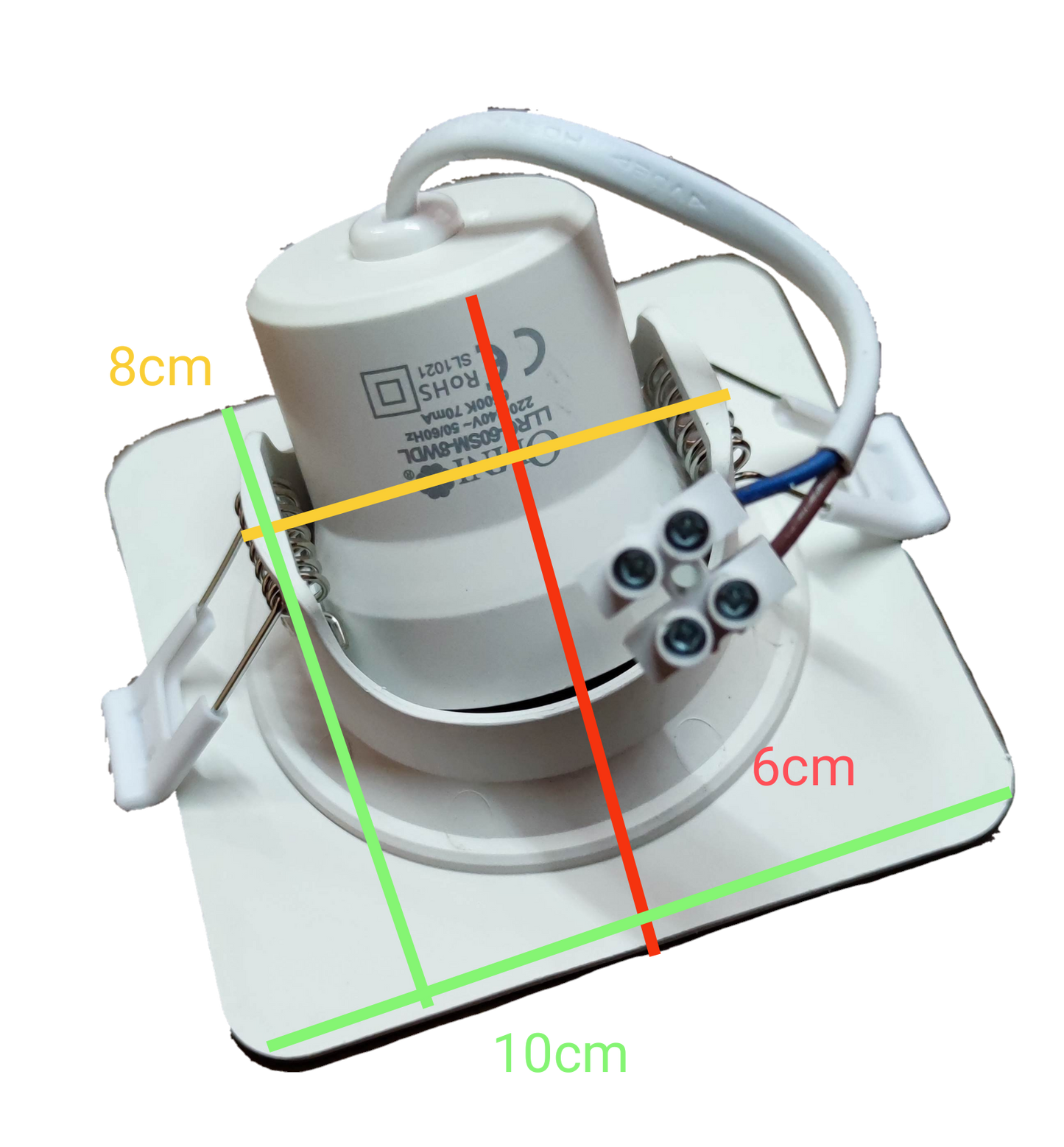 Omni 8W LED Downlight Square Movable Downlight Warm White 3000K 220V