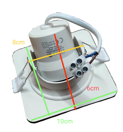 Omni 8W LED Downlight Square Movable Downlight Warm White 3000K 220V