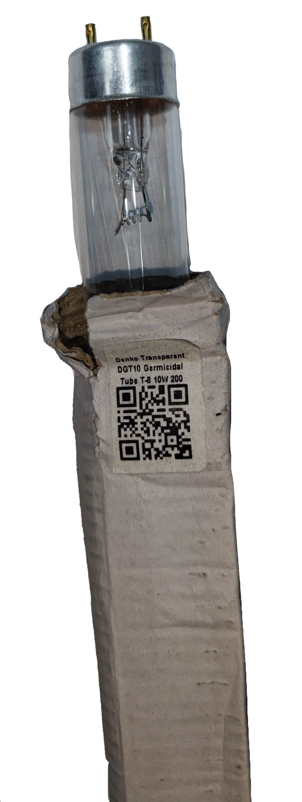 10W UVC Fluorescent Tube from China shown on top of its original packaging box