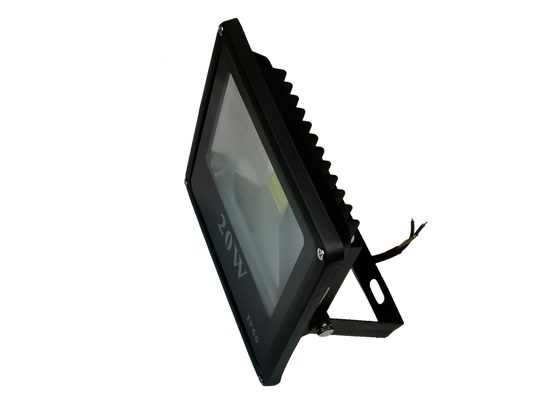 20W Denko daylight LED floodlight 220V in black with mounting bracket for outdoor use