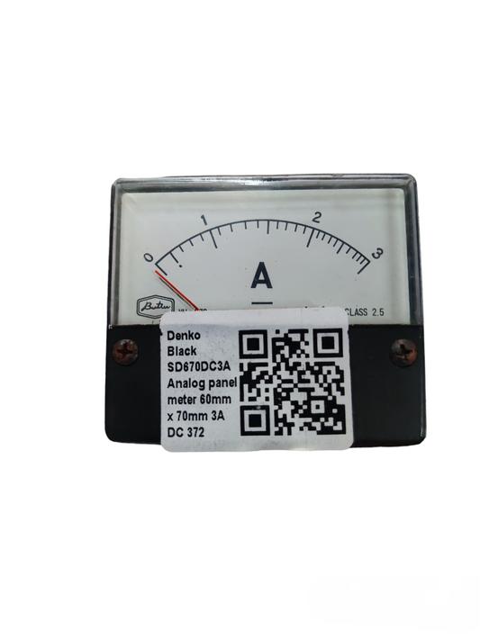 Brother analog DC panel meter with 60mm by 70mm size and 3 amp measuring capacity