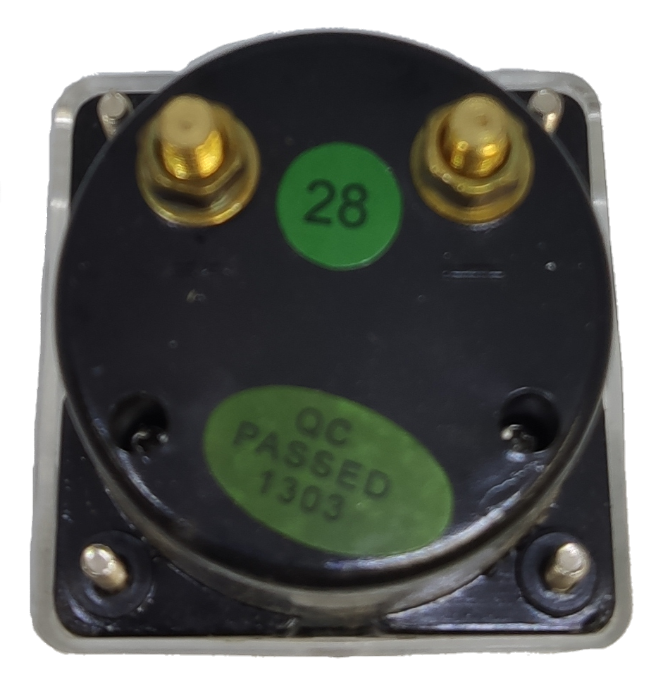Denko DC volt panel meter with dual gold terminals for accurate voltage measurement in electrical applications