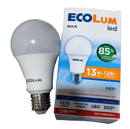 Ecolum 13W LED Bulb E27 Warm White