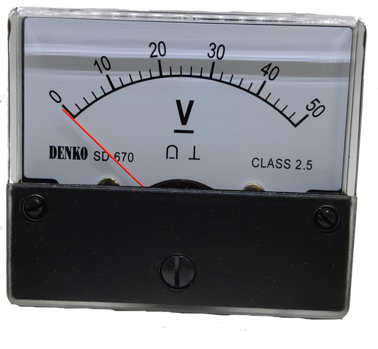 Denko Panel Meter 50V DC 60x70mm