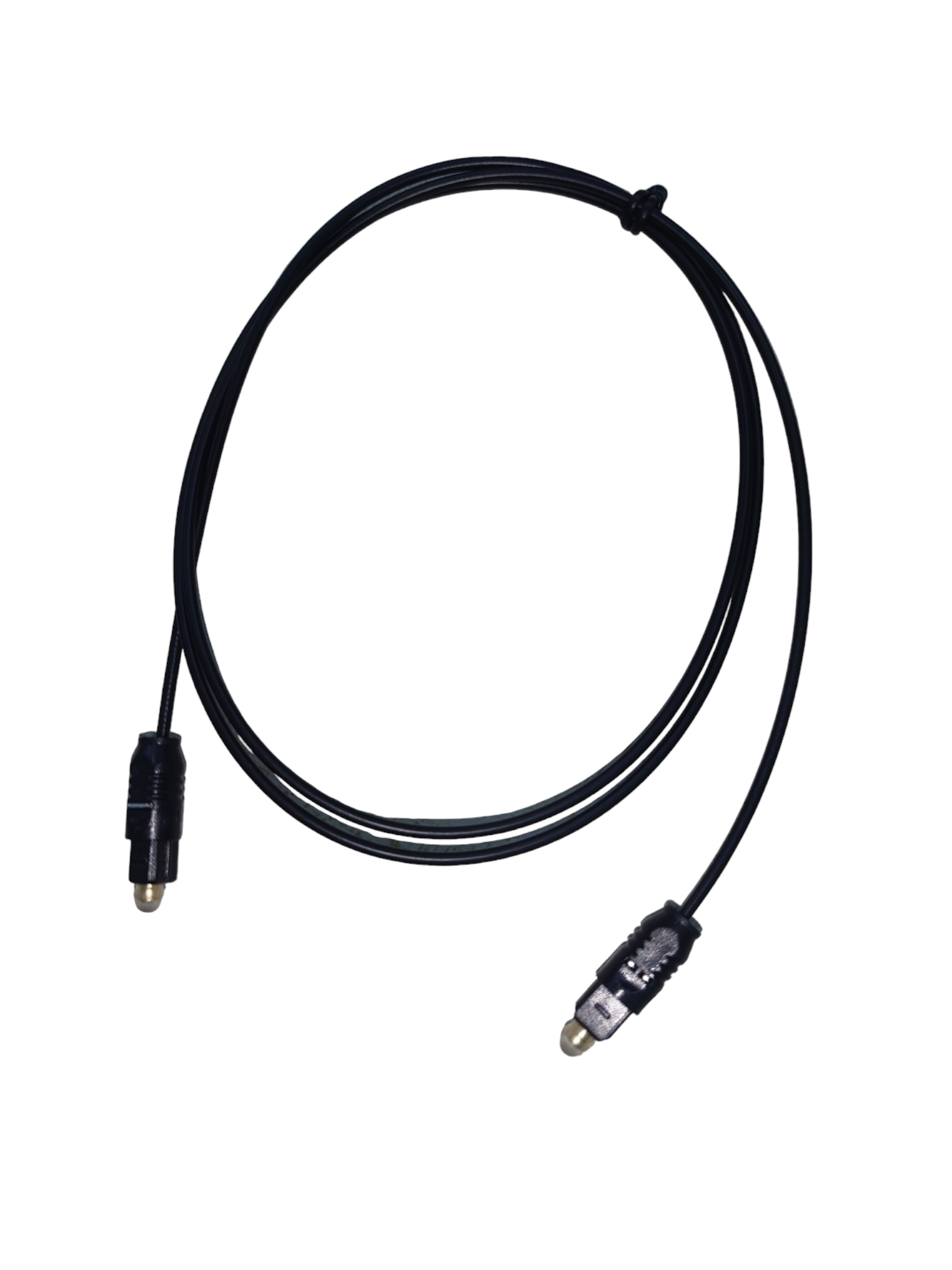 Digital Fiber Optic Cable Audio with black connectors and flexible design for clear sound transmission