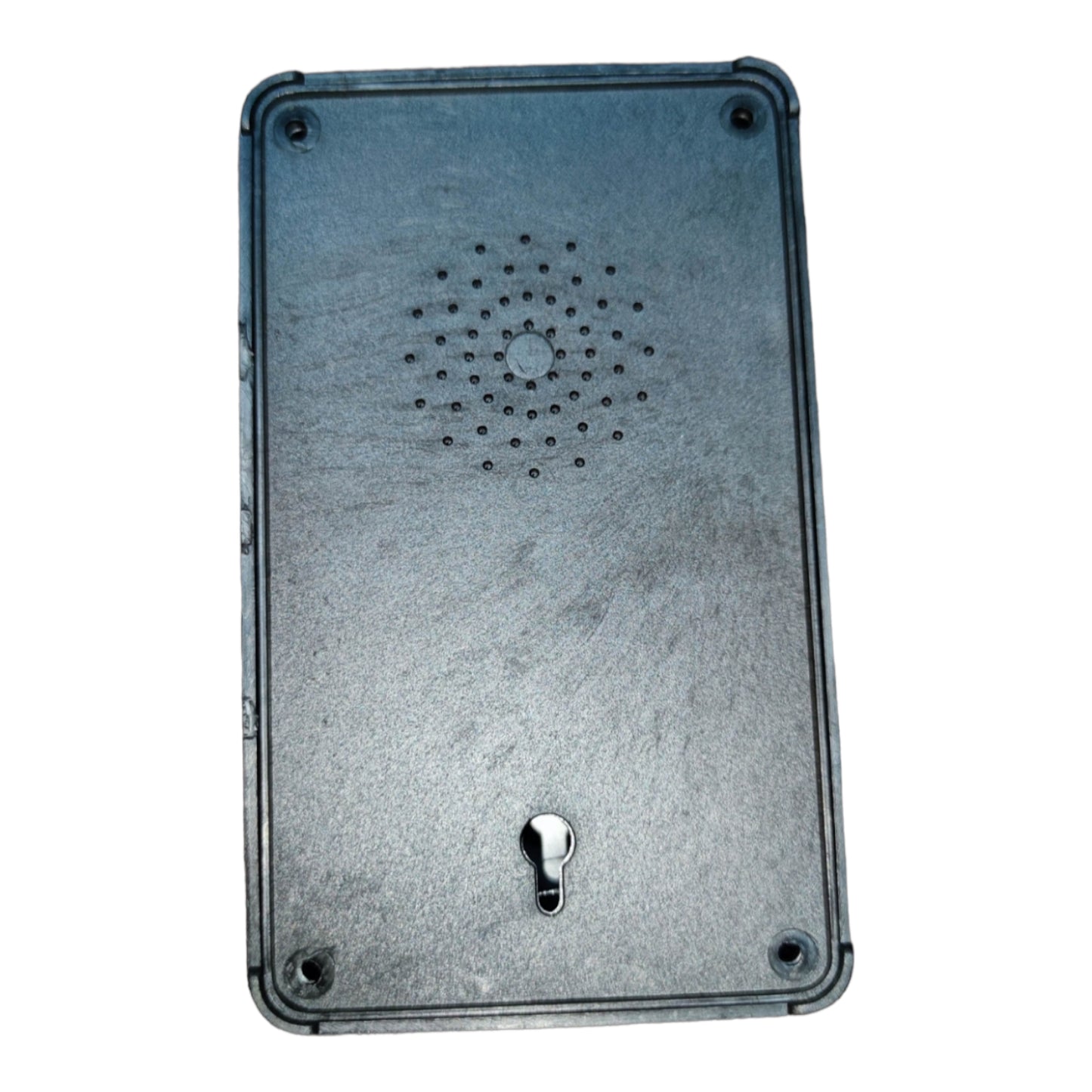 Black plastic back panel for DIY Plastic Box Kit Assembly with ventilation holes