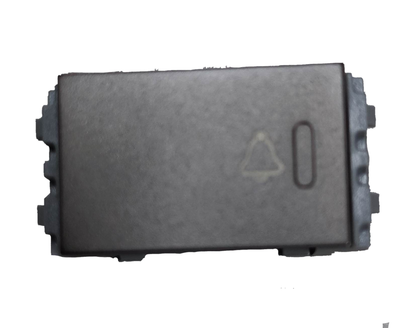 Royu Door Bell Switch 15A 250V Plano Series with bell icon in dark gray finish