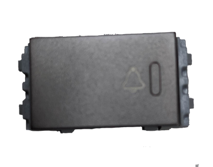 Royu Door Bell Switch 15A 250V Plano Series with bell icon in dark gray finish