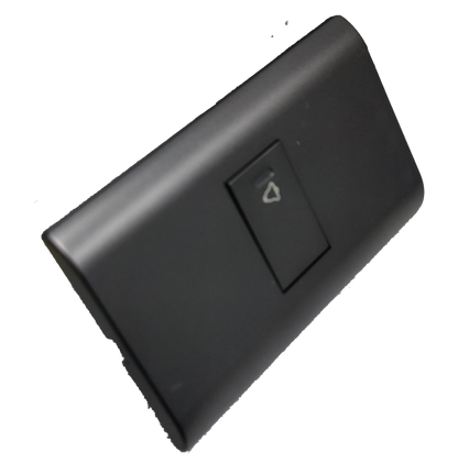 Royu Door Bell Switch with Plate 15A 250V in black with bell symbol for home use