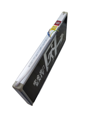 Double face LED exit light 220V with clear directional signage for safety in emergency situations