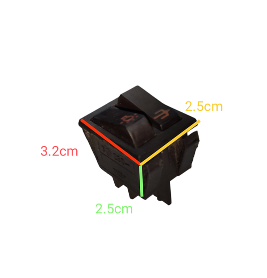 Electx Electrical Supply Dual Double Switch 3A 250V black electrical switch with dimensions