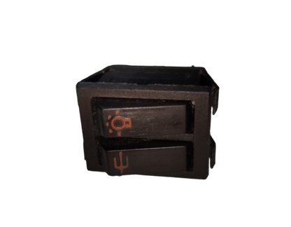 Electx Electrical Supply Dual Double Switch 3A 250V black power switch with orange icons