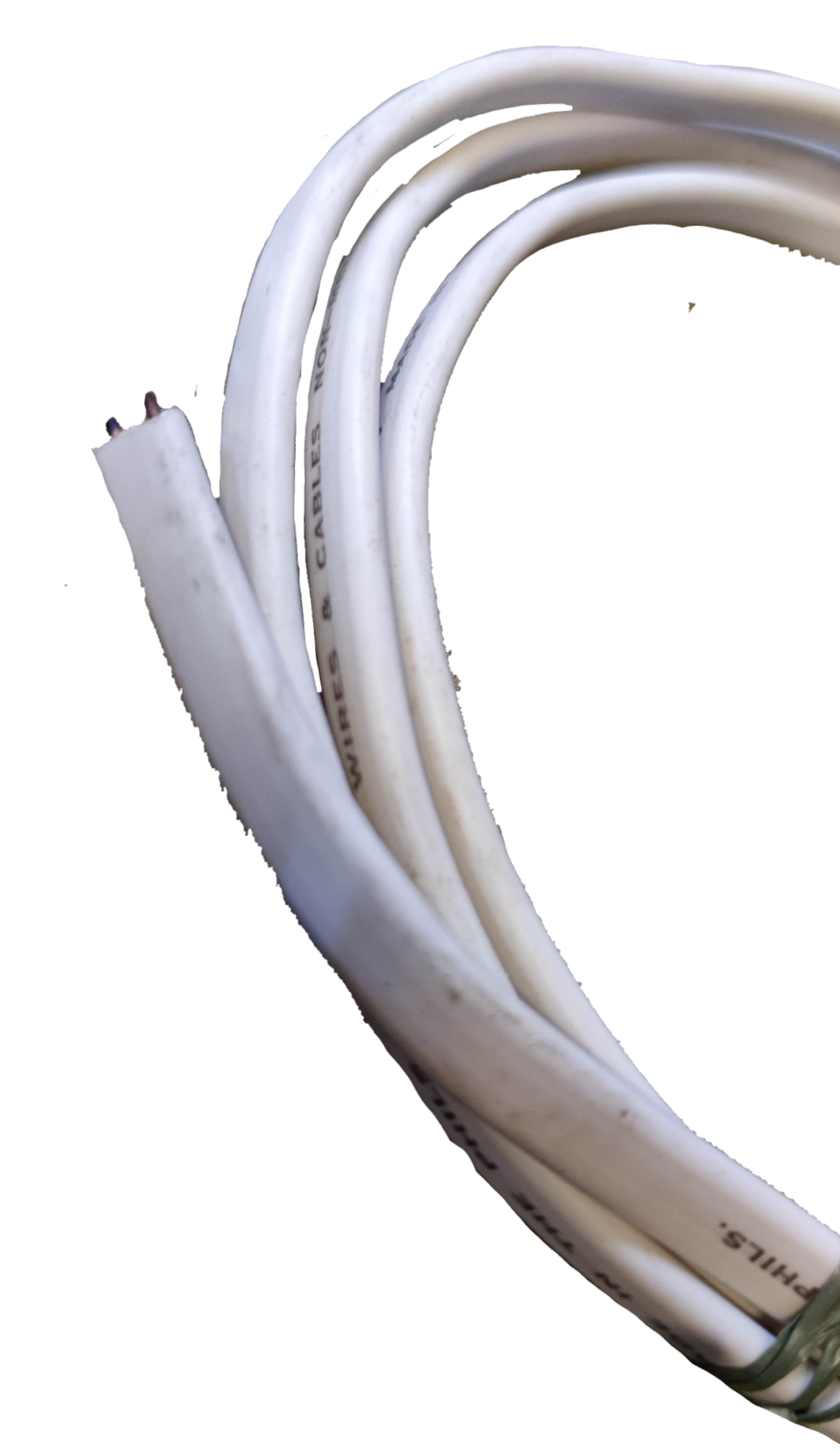 Omega Duplex Solid Cable NM Cable in white electrical wire for wiring and connections