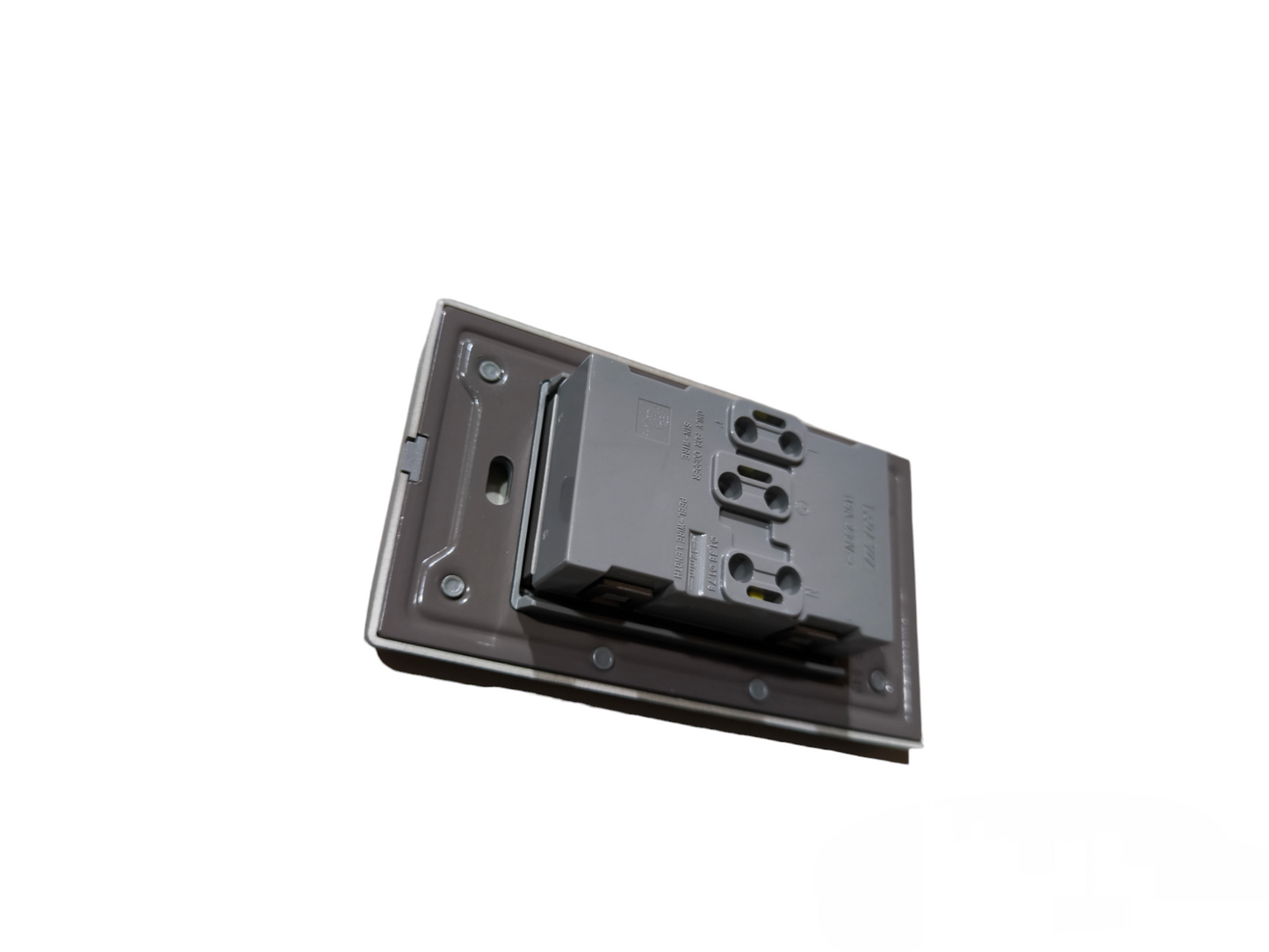 Royu 15A 250V duplex wall socket dark wood with sleek design for modern interiors