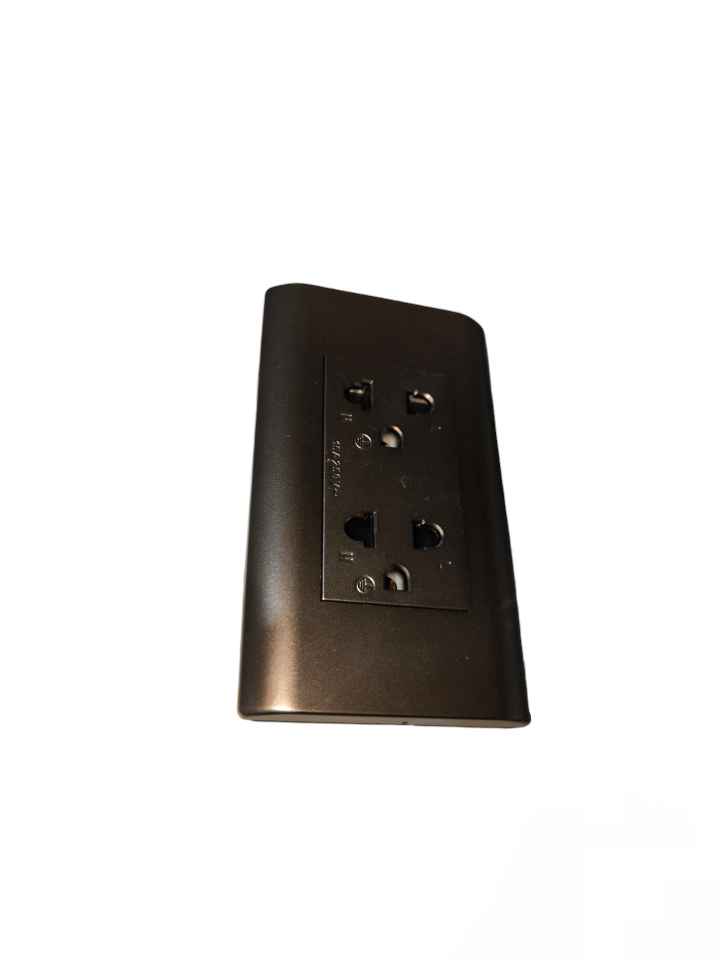 Royu 15A 250V duplex wall socket dark wood design for modern interiors and efficient electrical connections